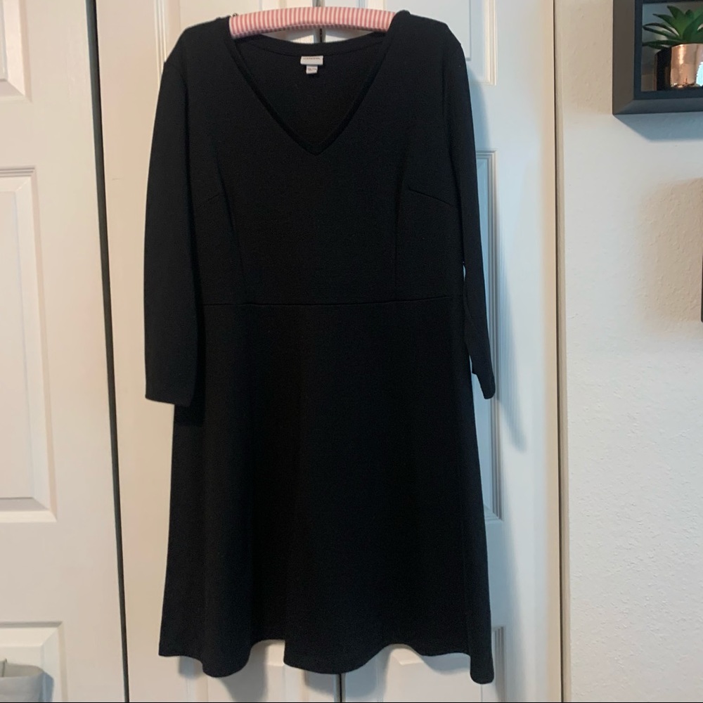 Merona 3/4 Sleeve Black Dress size XXL